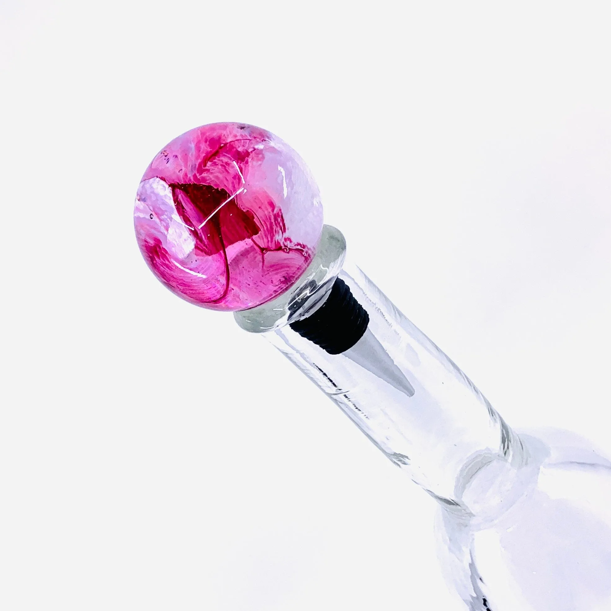 Glass Wine Stopper, Rose