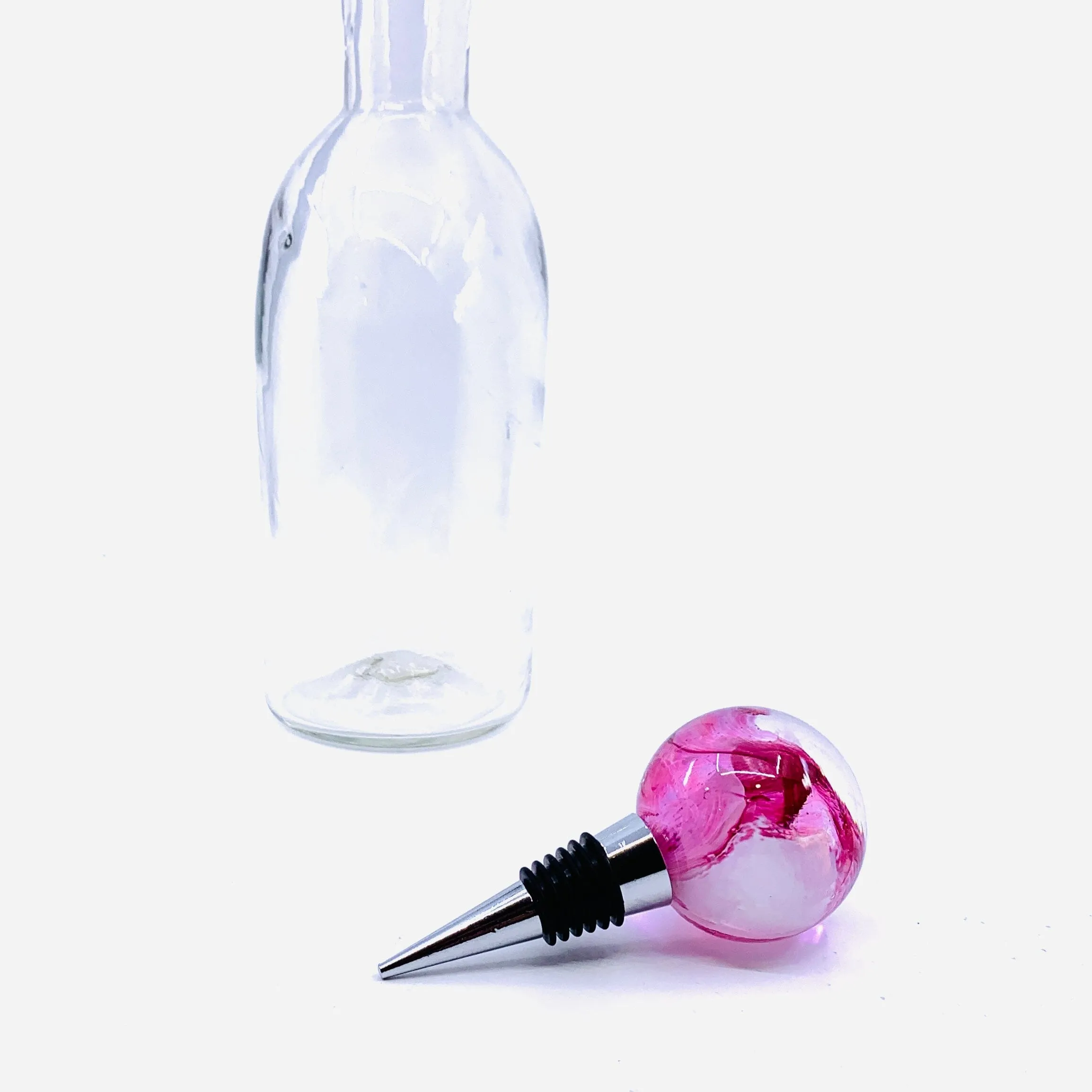 Glass Wine Stopper, Rose