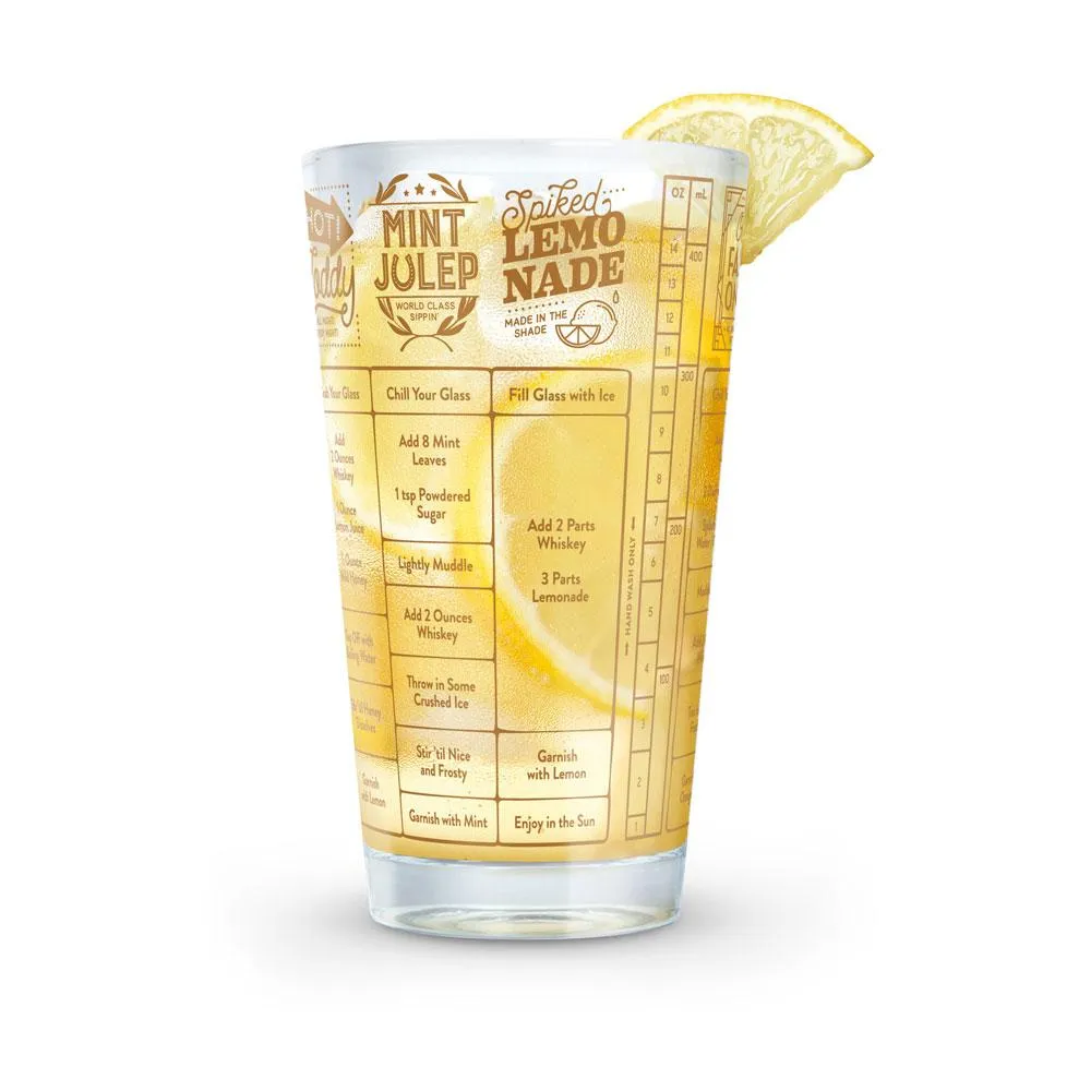 Good Measure - Whiskey Recipe Glass