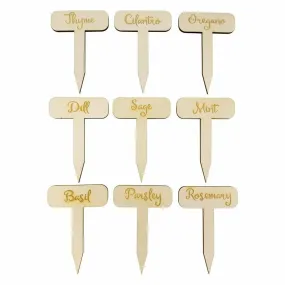 Herb Garden Markers - Set of 9 - Rustic - Gardener Gift