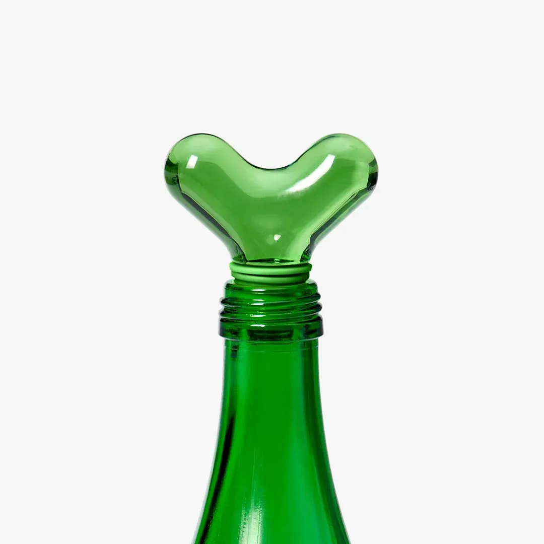 Hobknob Green Glass Bottle Stopper