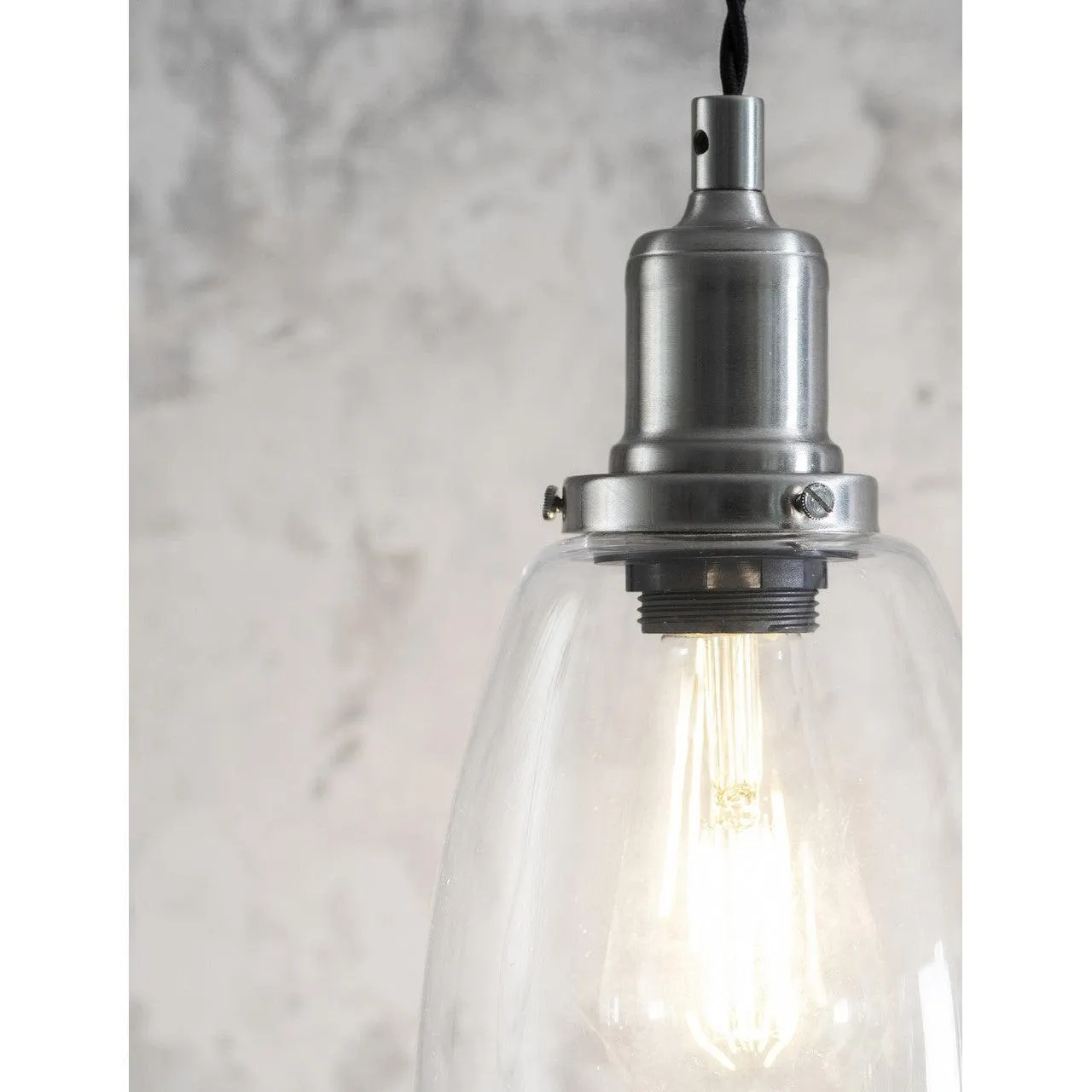 Hoxton Domed Pendant Light - Satin Nickel