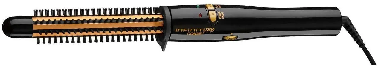 InfinitiPRO by Conair Gold 3/4 inch Gold-Plated Hot Brush For  Coarse and Natural hair Ideal hot brush for coarse, natural hair textures creates long-lasting structured curls - C - 2015G