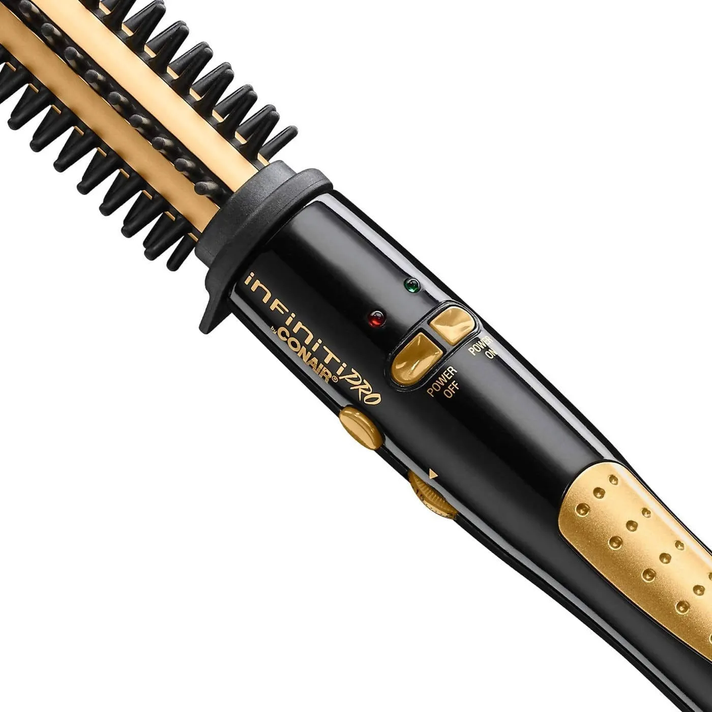 InfinitiPRO by Conair Gold 3/4 inch Gold-Plated Hot Brush For  Coarse and Natural hair Ideal hot brush for coarse, natural hair textures creates long-lasting structured curls - C - 2015G