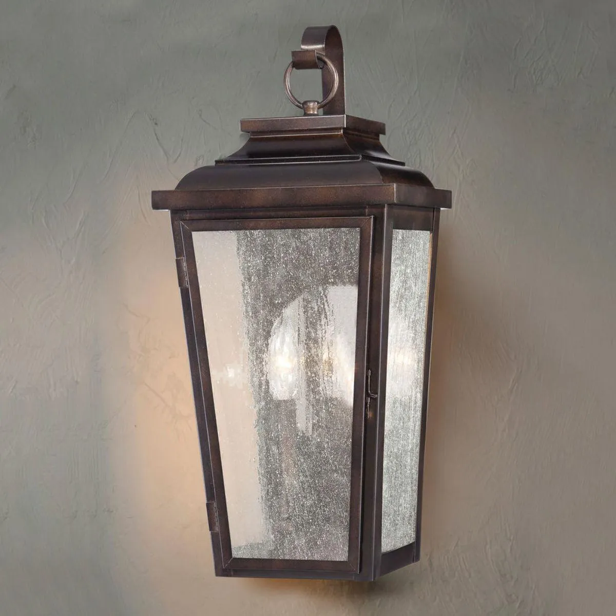 Irvington Manor 19 in. LED Outdoor Wall Lantern Bronze Finish