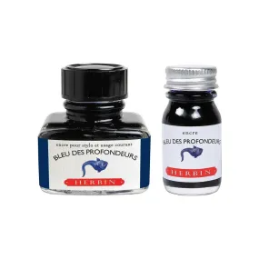 J Herbin Ink Bottle (10ml / 30ml) - Bleu des Profondeurs