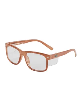 Kenneth Safety Glasses - Caramel/Clear