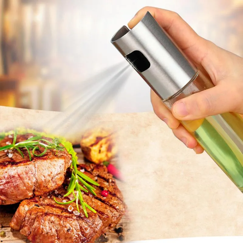 Kitchen Glass Olive Oil Sprayer Oil Spray Empty Bottle Vinegar Bottle Oil Dispenser for Cooking Salad BBQ Kitchen Baking