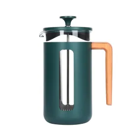 La Cafetiere 8 Cup Pisa Cafetiere Green Wood Handle