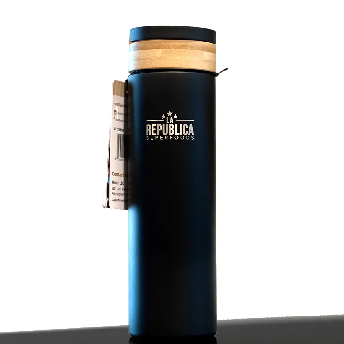 La Republica 2-Logo Traveler 20oz Matte-Black