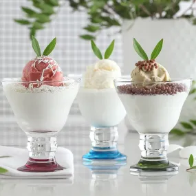 Lav Orion Footed Glass Ice Cream Cup Set, 6 Pcs, 8.75 Oz