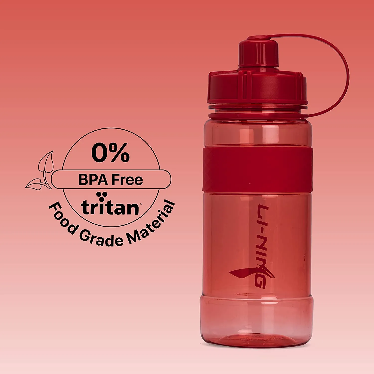 Li-Ning AQTR Tritan Water Bottle - 1000ml , Red