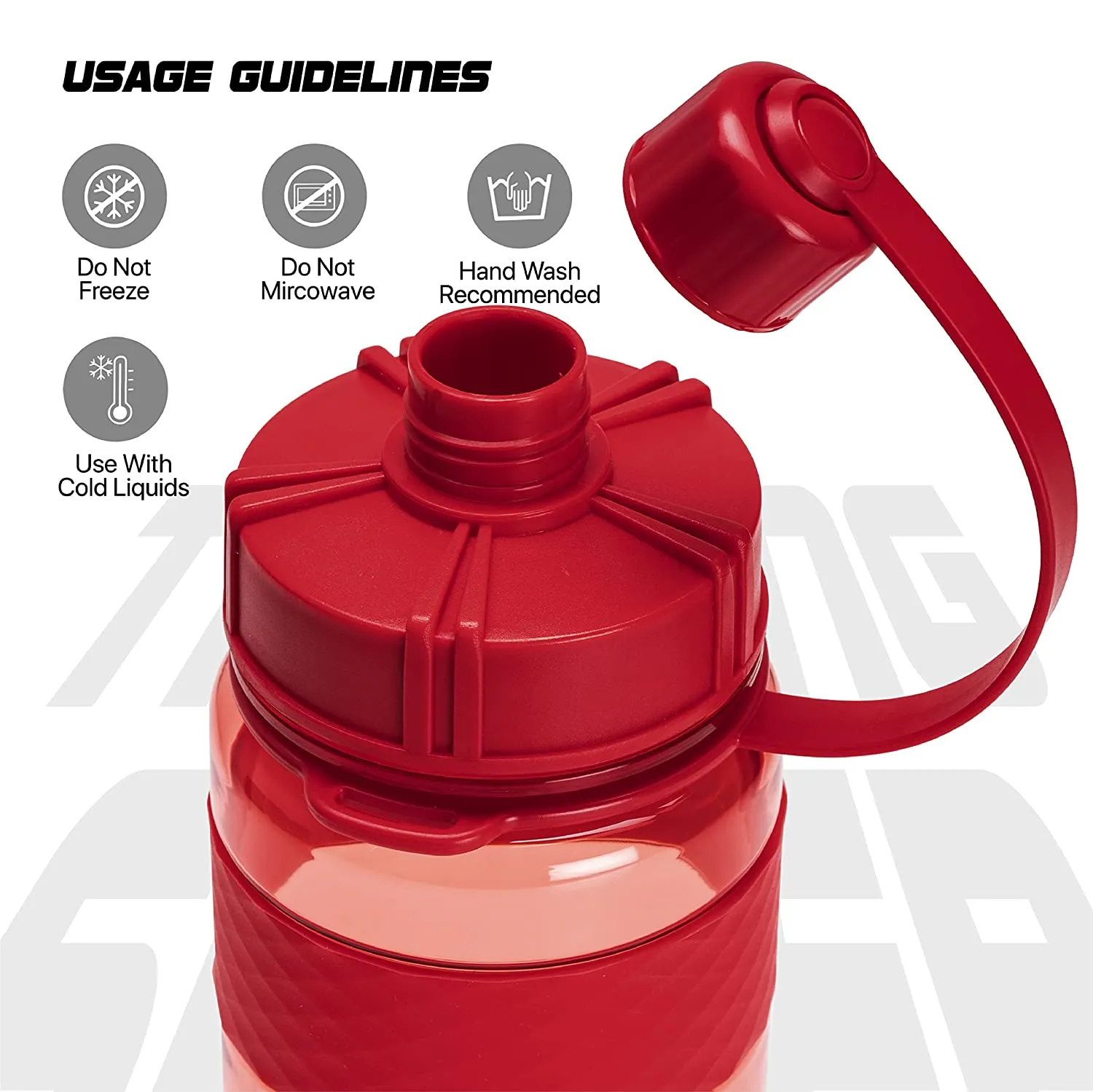 Li-Ning AQTR Tritan Water Bottle - 1000ml , Red