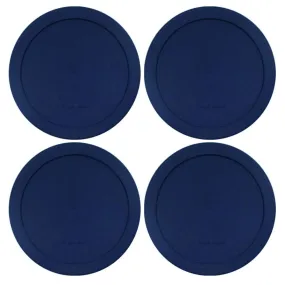 Lids for Pyrex and Anchor Round Glass Containers Works For 6/7 Cups(6-Cups, Blue-4 PACK