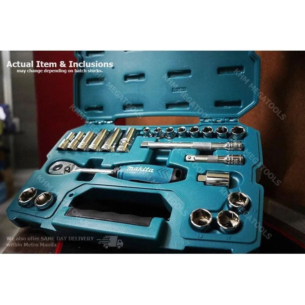 Makita B-65573 23pcs. 3/8″ Dr. Rachet & Socket Wrench Set