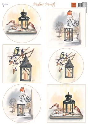 Marianne Design A4 Cutting Sheet - Mattie Mooiste - Winter Lanterns