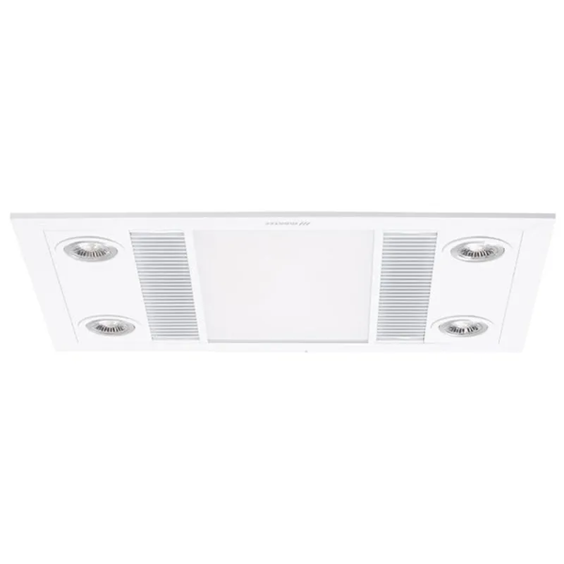 Martec Linear 3-in-1 Bathroom Heater with LED Light, Exhaust Fan and Heat Lamp - White