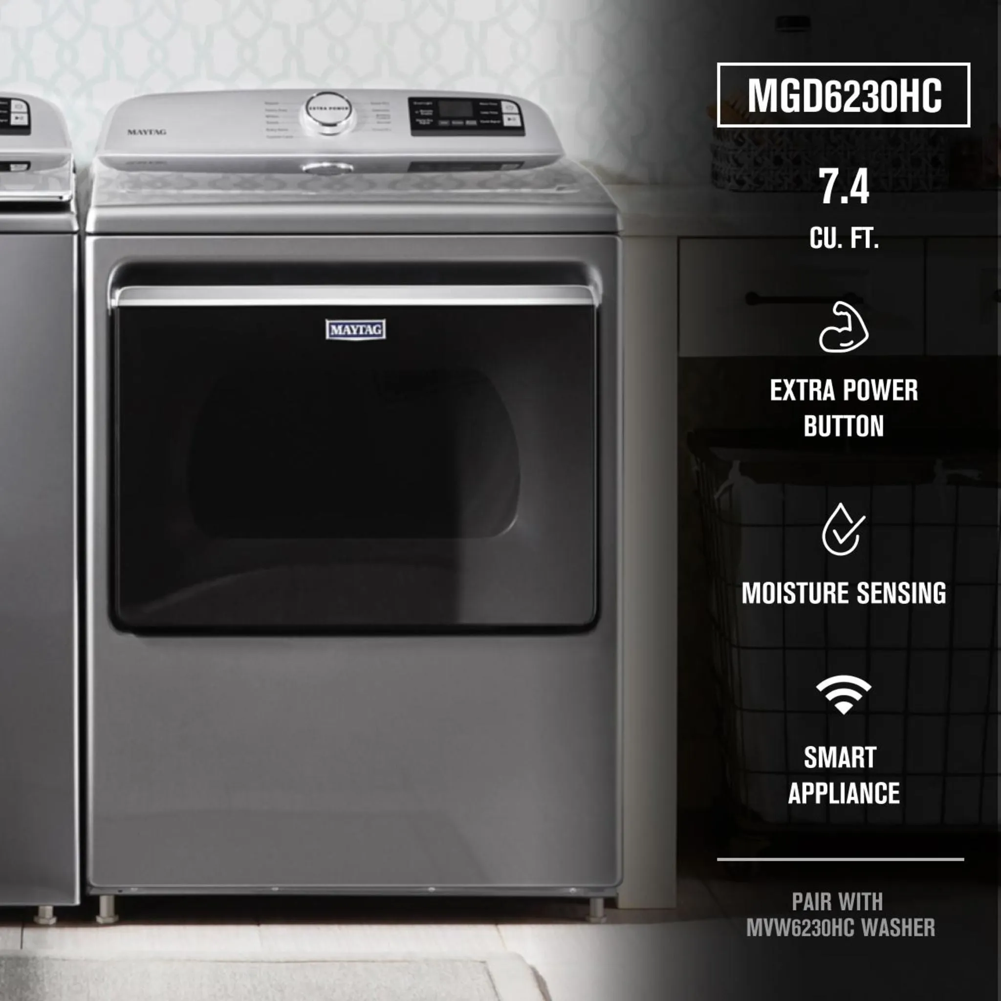 Maytag Gas Dryer (MGD6230HC) - Metallic Slate