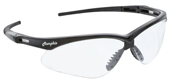 MCR Safety Memphis MP1 Black Frame, Clear