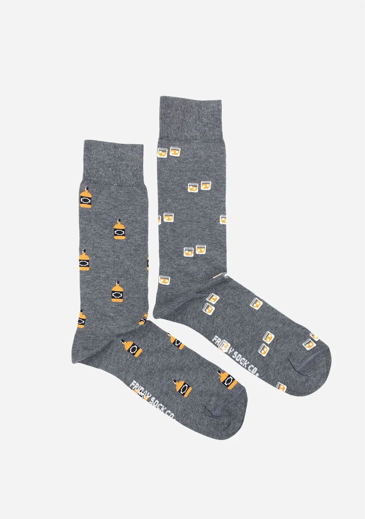 Men's Glass & Bottle Whiskey Socks