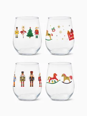 Nutcracker Noel - RESERVE 16oz Stemless Wine Tritan™ Copolyester Glass