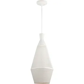 Nuvo Marx 1- Light Metal Pendant w/ 14w LED PAR Lamp Included in Glacier White