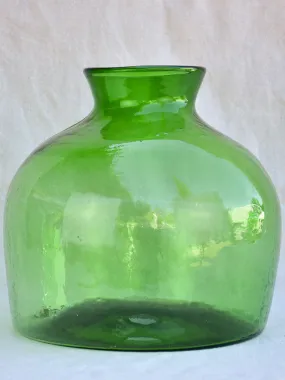 One very large green glass vase / bottle 13½"