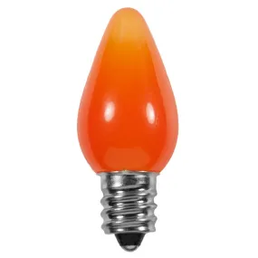 Opaque C7 LED Bulbs - Orange - 25 Pack