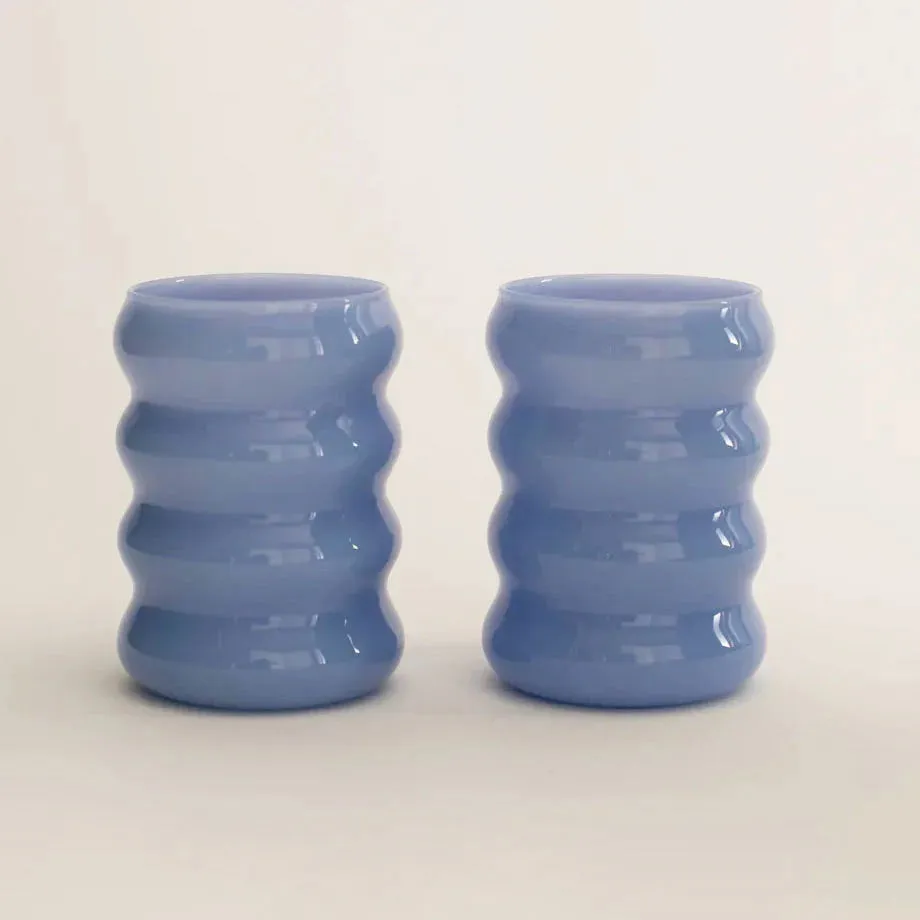 Opaque Ripple Cup Set