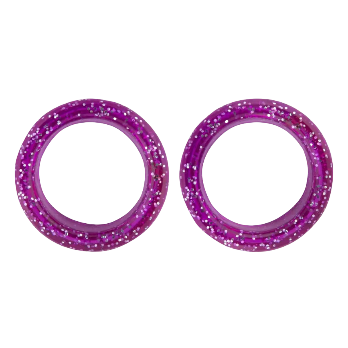 Pack of 2 Premium Scissor Finger Ring Inserts in Magenta Sparkles by PetStore.Direct