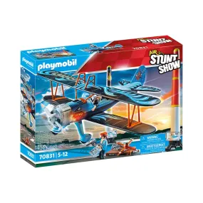 Playmobil Air Stunt Show Phoenix Biplane Playset