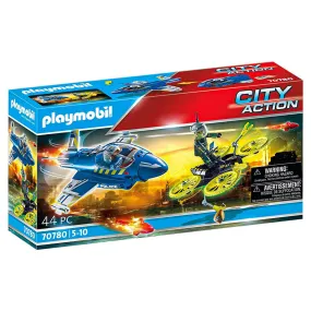 Playmobil City Action Police Jet with Drone Set