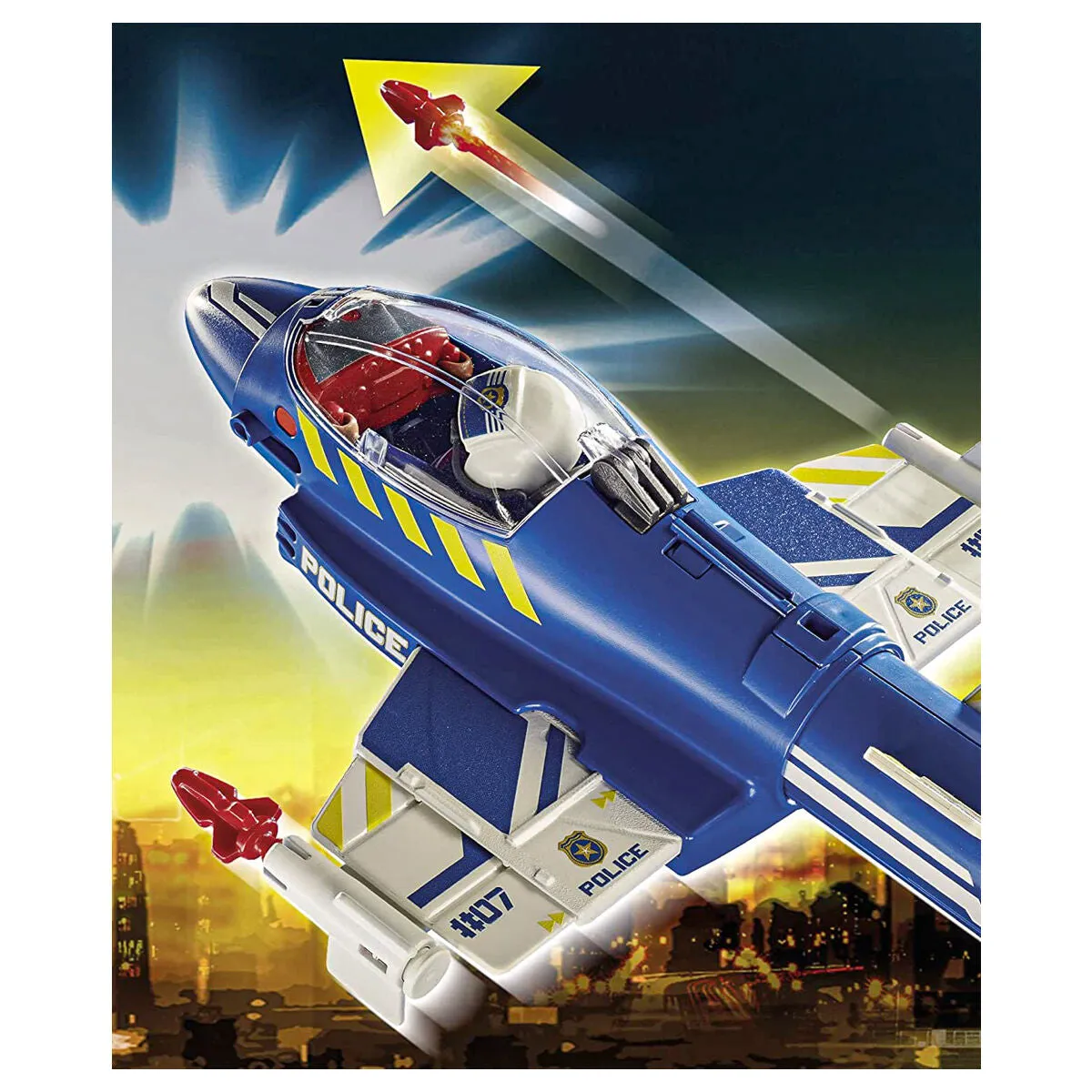 Playmobil City Action Police Jet with Drone Set