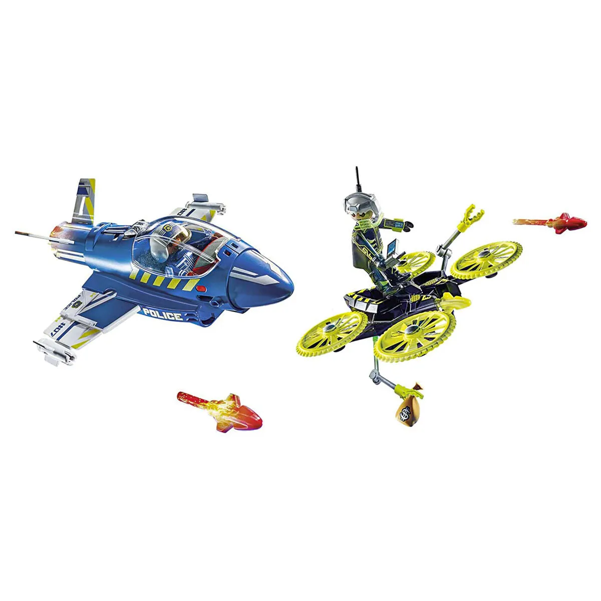 Playmobil City Action Police Jet with Drone Set