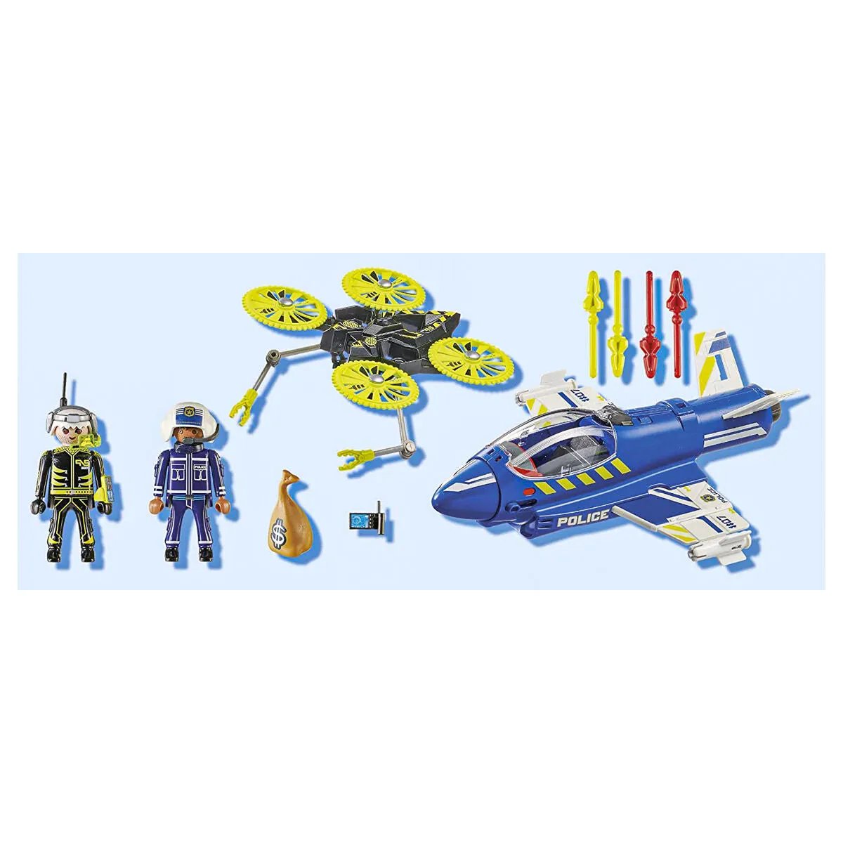 Playmobil City Action Police Jet with Drone Set