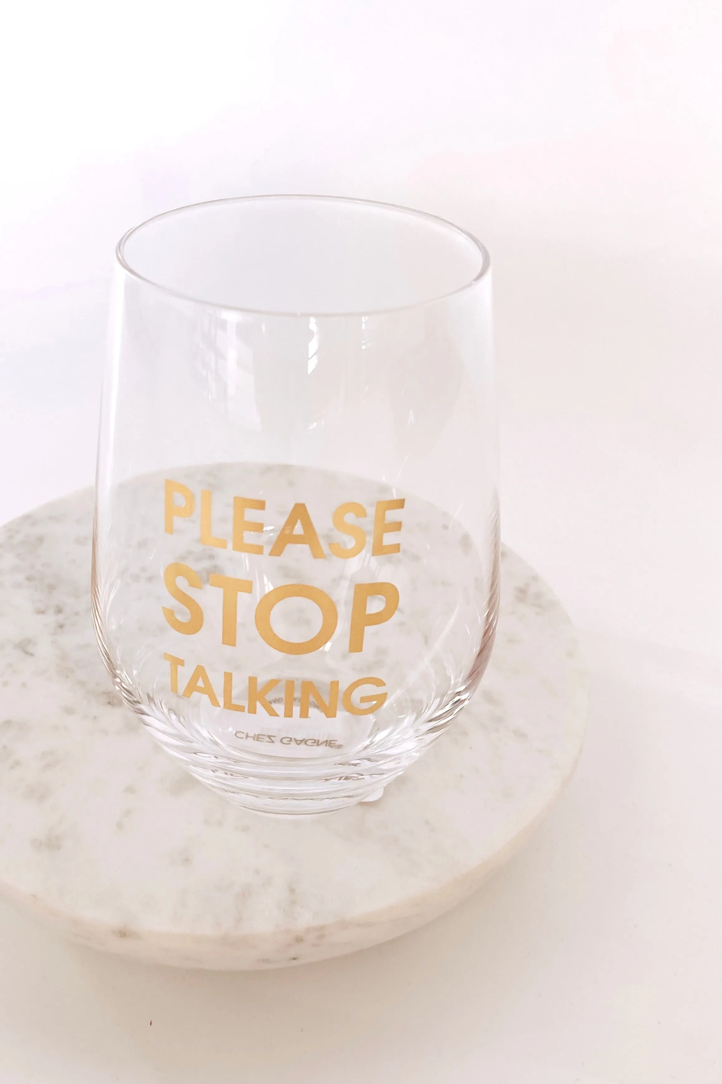 Please Stop Talking Wine Glass