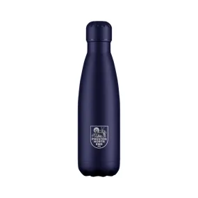 Preston North End Retro Crest Engraved Water Bottle - Navy