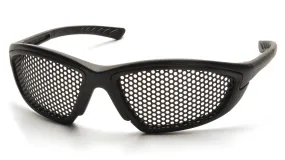 Pyramex SB76WMD Trifecta Black Safety Glasses W/ Punched Steel Lens (12 each)