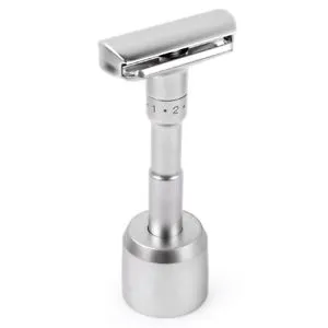 QShave Adjustable Safety Razor, Shaving Mild to Aggressive 1-6 Settings