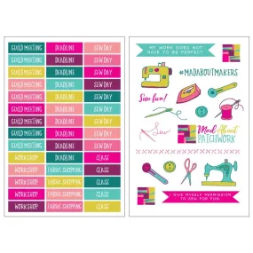 Quilting Planner stickers