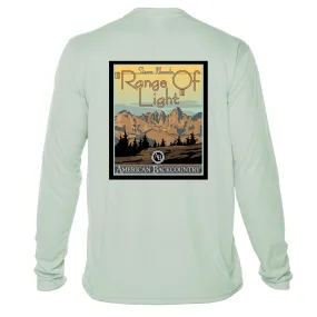 Range Of Light Vintage Destinations Long Sleeve Men's Microfiber Men's T-Shirt