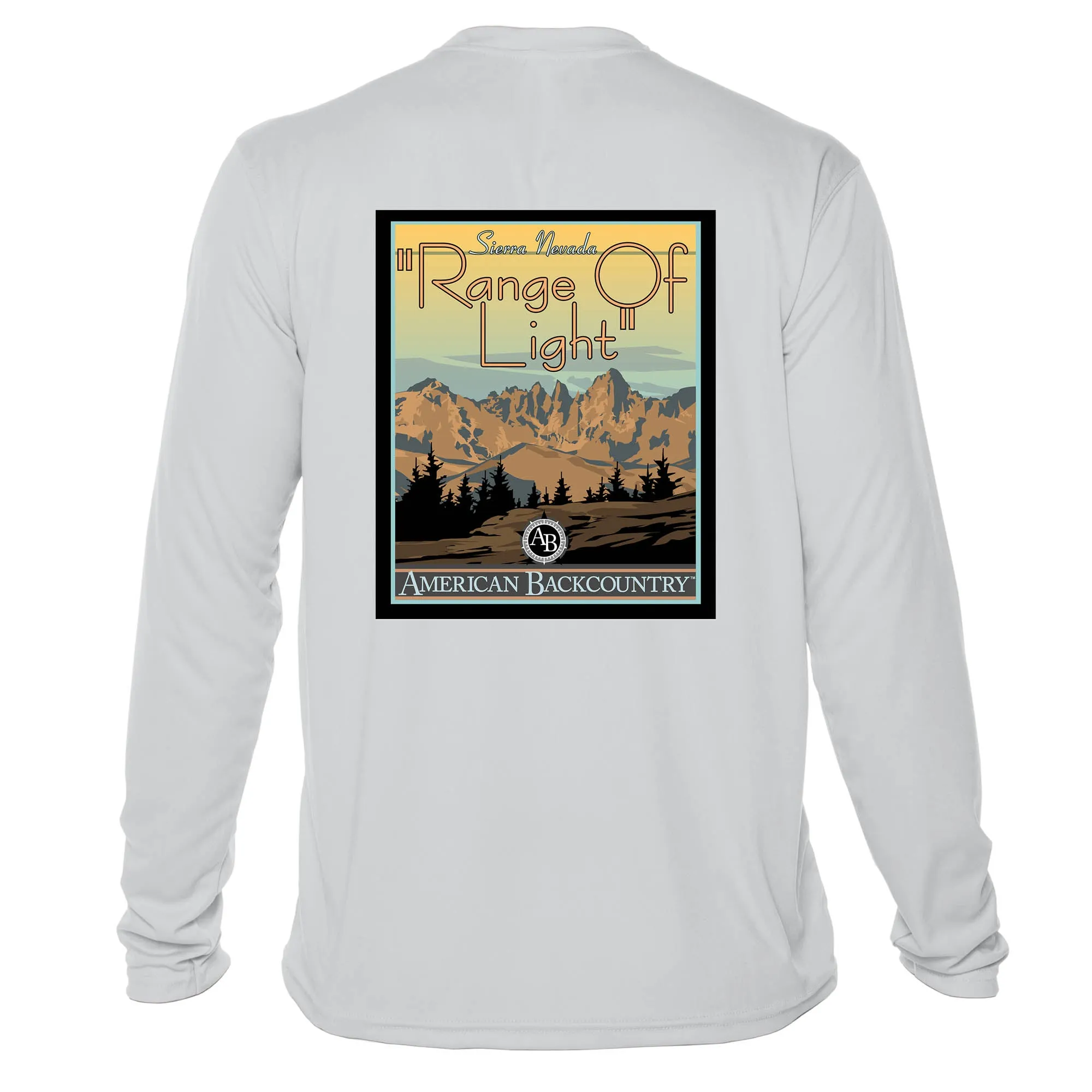 Range Of Light Vintage Destinations Long Sleeve Men's Microfiber Men's T-Shirt