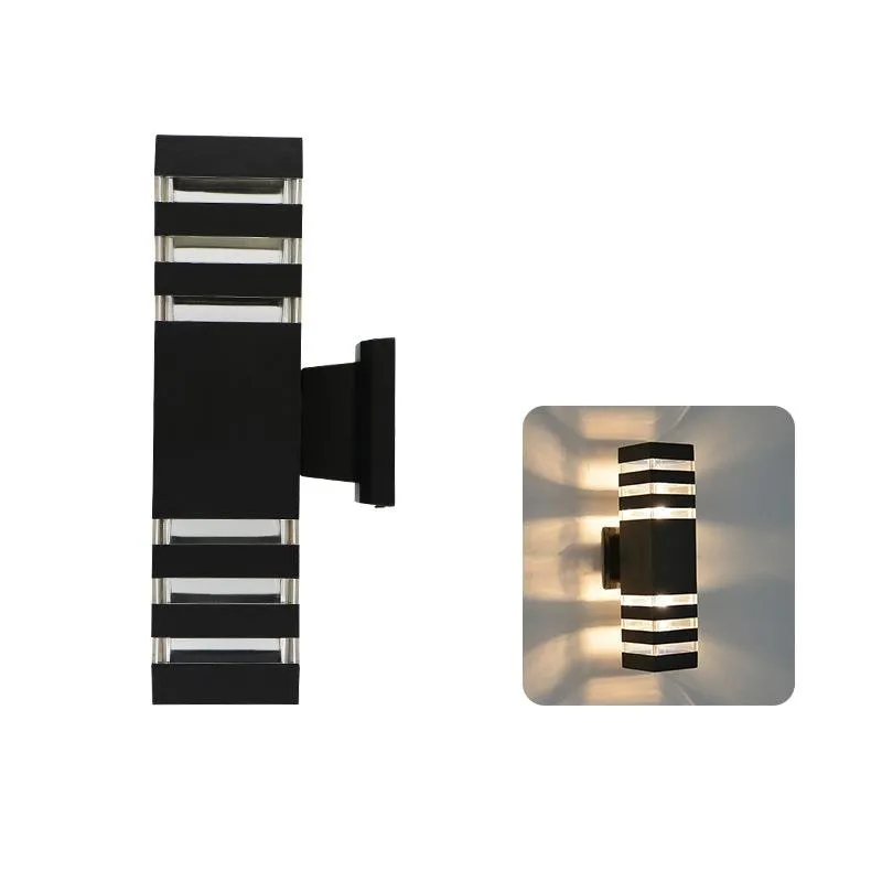 REM Vamose - Outdoor Wall Light Waterproof Up Down Aluminum Garden Light Double Head