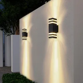 REM Vamose - Outdoor Wall Light Waterproof Up Down Aluminum Garden Light Double Head