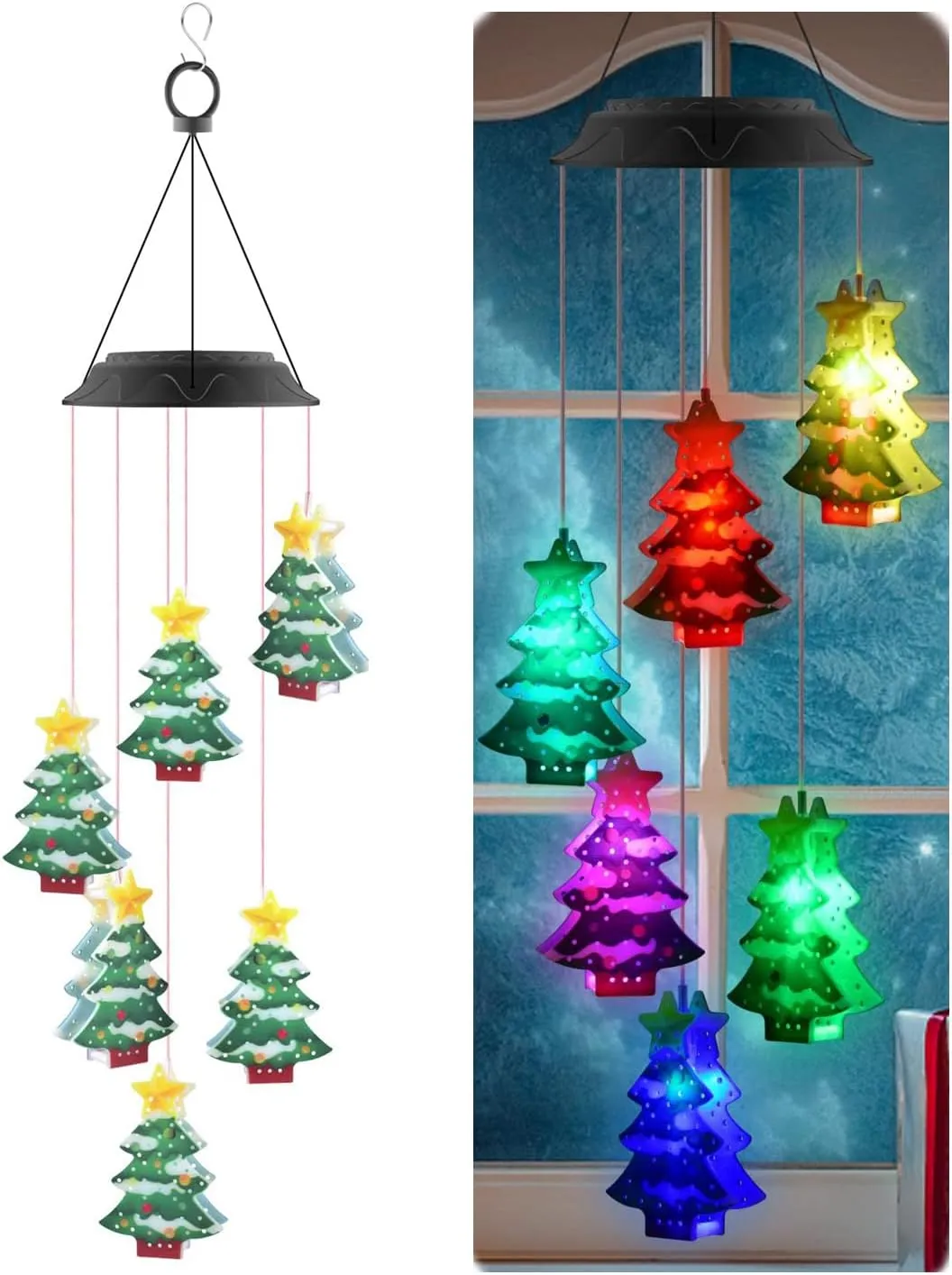 Solar Christmas Tree Christmas Decoration 6 LED #6973