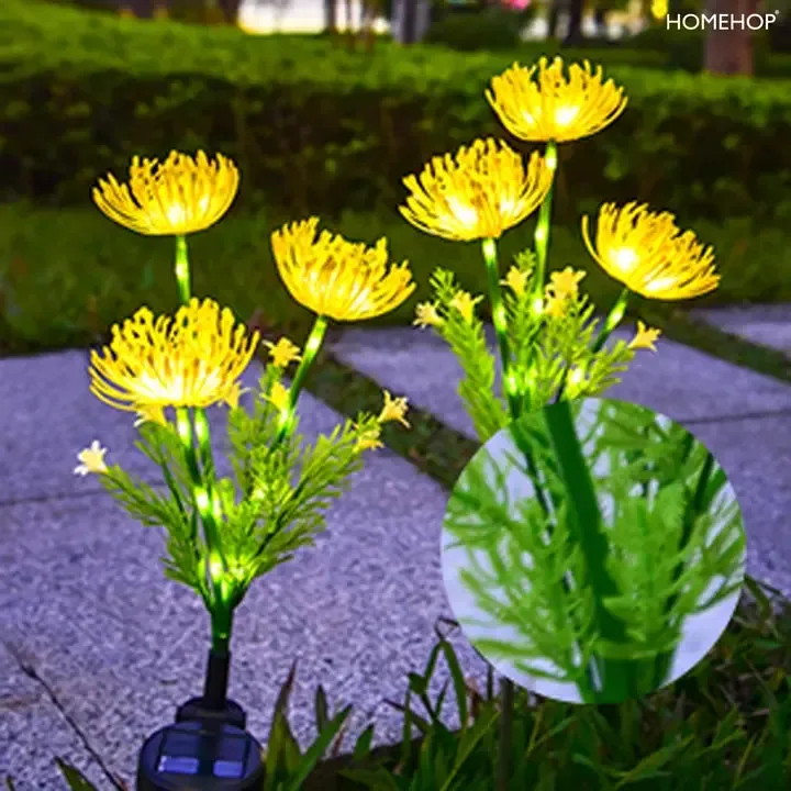 Solar Decorative Flower Lights for Outdoor Gardens Waterproof Flower Lamp with 20 Led for Home Decor, Pathway, Home Decor & Courtyard