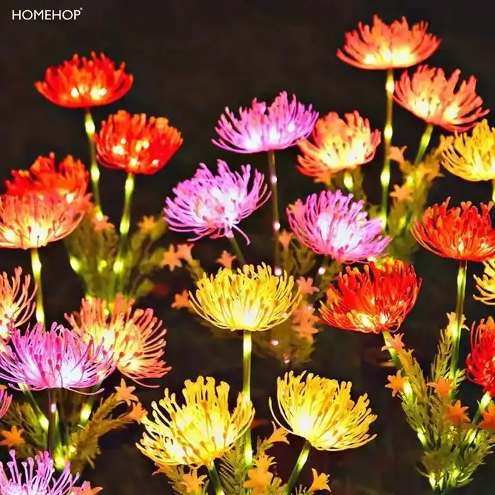 Solar Decorative Flower Lights for Outdoor Gardens Waterproof Flower Lamp with 20 Led for Home Decor, Pathway, Home Decor & Courtyard