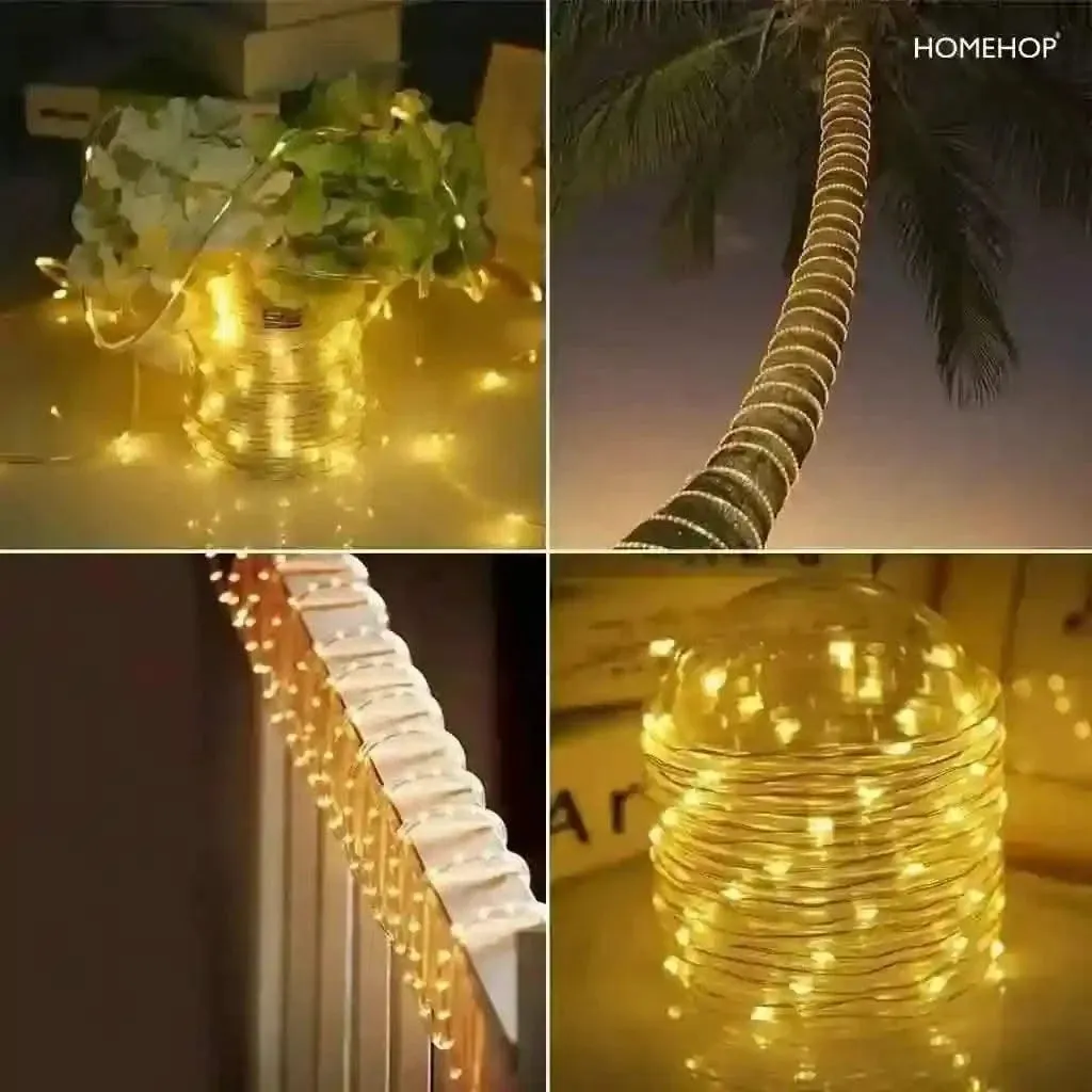 Solar fairy string lights with warm waterproof LED decorative light for Home, Garden ( Renewed )