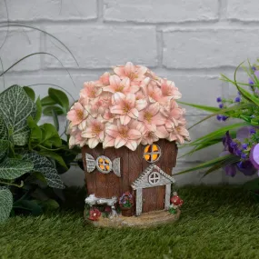 Solar Powered Garden Ornament Light Flower Blossom House