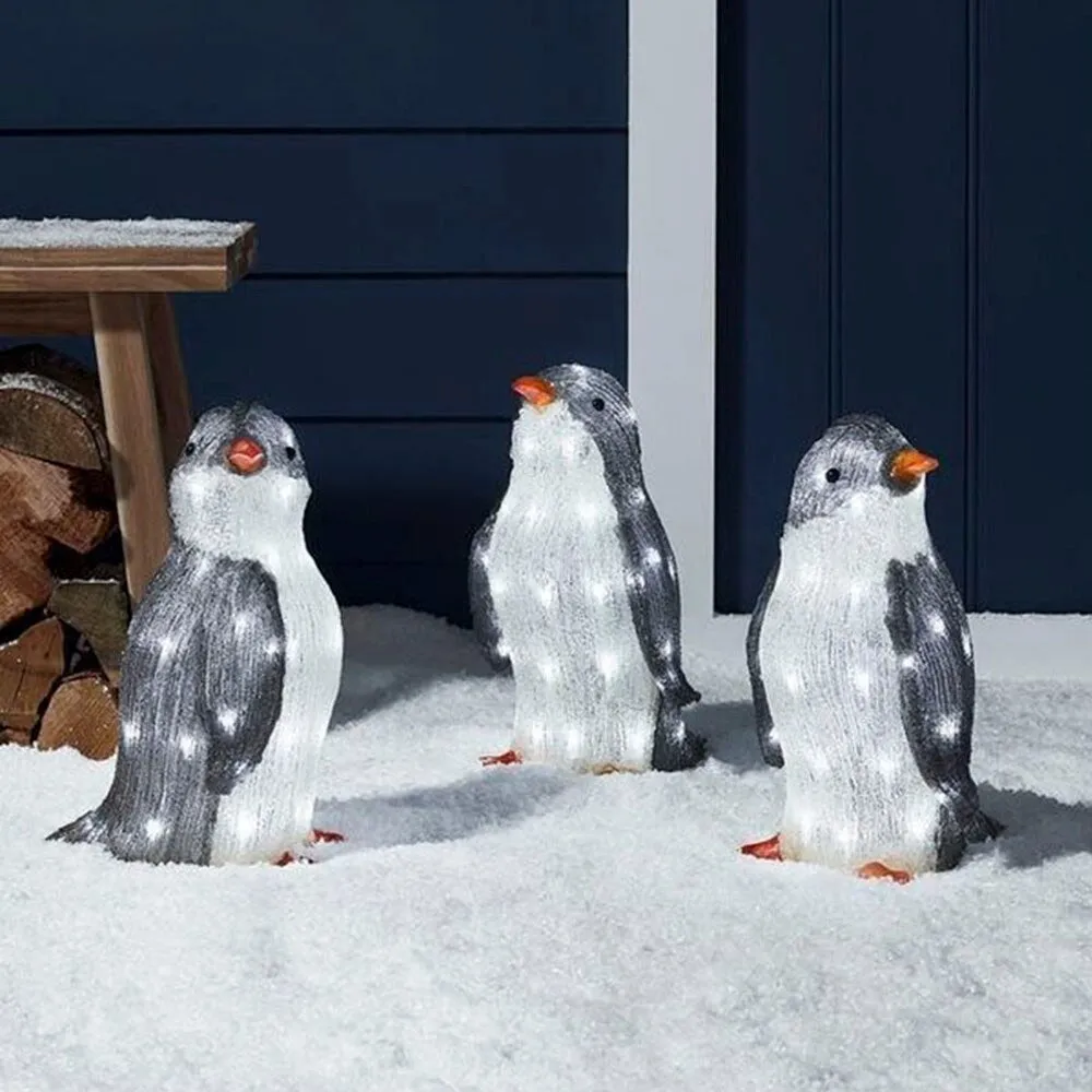 Solar Powered Outdoor 3D Penguin Holiday Decorative Light